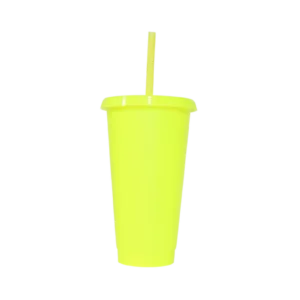 Vaso para fiesta amarillo fosforecente