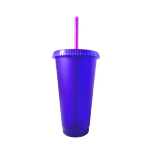 Vaso para fiesta morado translúcido