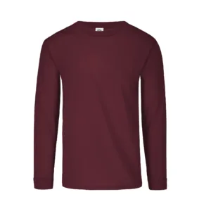 Playera cuello redondo manga larga caballero marrón - Heva Creative Team