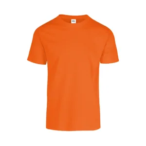 Playera cuello redondo manga corta caballero naranja