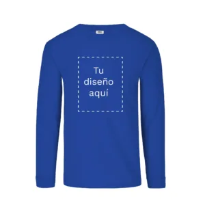Playera Personalizada Caballero Cuello Redondo Manga Larga 100% Algodón