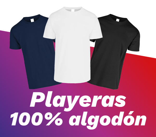Playeras personalizadas 100% algodón
